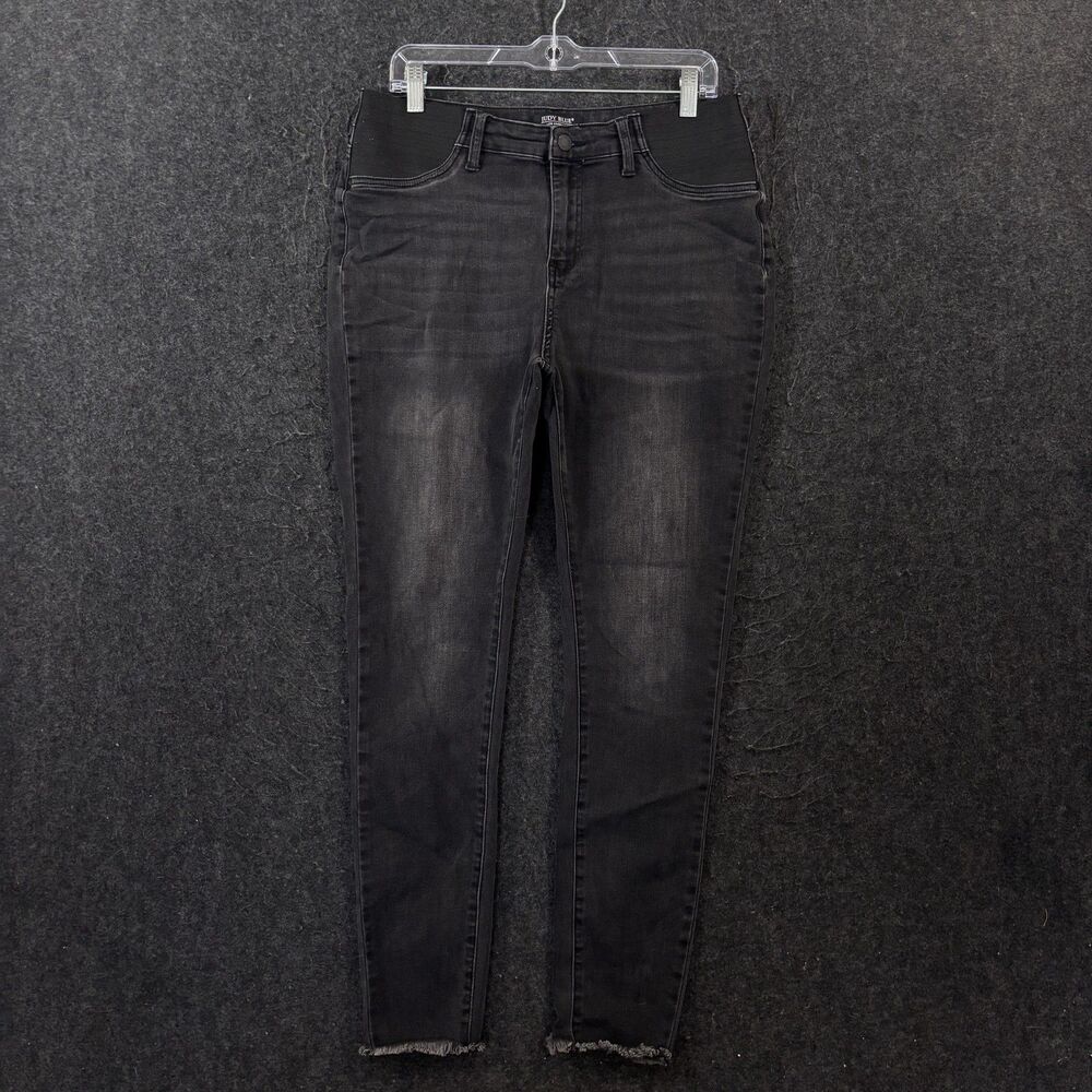 Judy Blue Maternity Skinny Jeans Women's 13 Charcoal High Rise Elastic Waist